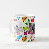 Mug Fille Coeurs Vibrants Cute Romantique Saint-Valent (Devant gauche)
