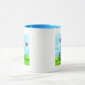 Mug Fille Colorée Avec Des Cerfs-Fleurs (Centre)