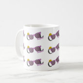Mug Fille cool - soleil et lunettes de soleil sur blan (Devant gauche)