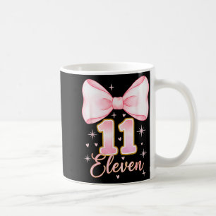 Mug Fille coquette 11 ans avec noeud C'est mon onzième