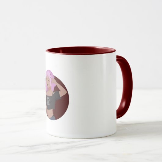Mug fille crâne (Devant droit)