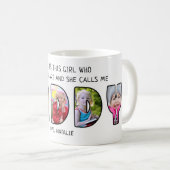 Mug Fille DADDY Dit 5 Collage Photo (Devant droit)