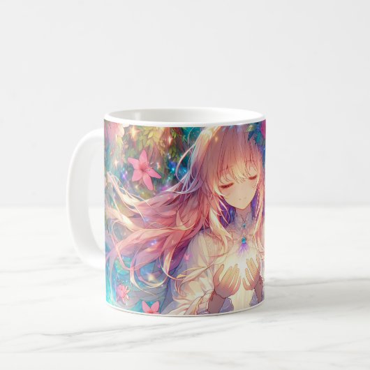 Mug Fille d'anime éthérée magique  (Devant gauche)