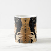 Mug Fille d'anime gothique noir et or (Centre)