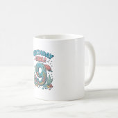 Mug Fille d'anniversaire 9 Tortue de mer Conception ve (Devant droit)