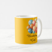 Mug Fille d'anniversaire Ballons Colorés (Devant droit)