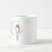 Mug Fille d'anniversaire dans les salles Brunette (Devant gauche)