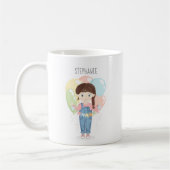 Mug Fille d'anniversaire dans les salles Brunette (Gauche)