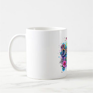 Mug Fille d'anniversaire florale arc-en-ciel