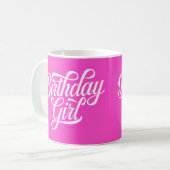 Mug Fille d'anniversaire rose (Devant gauche)
