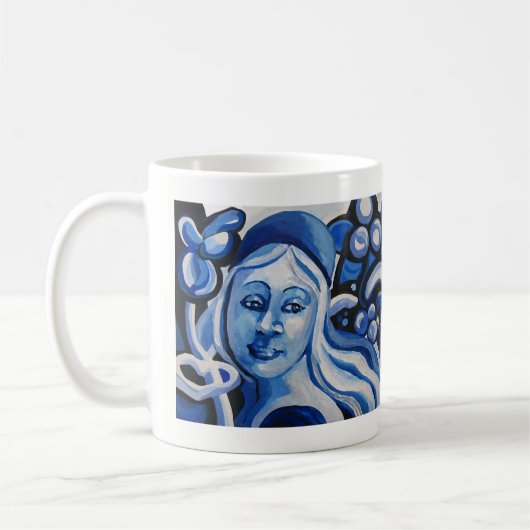 Mug Fille dans un casquette bleu (Gauche)