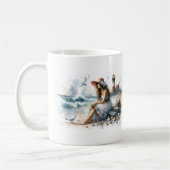 Mug Fille d'aquarelle romantique par phare (Gauche)
