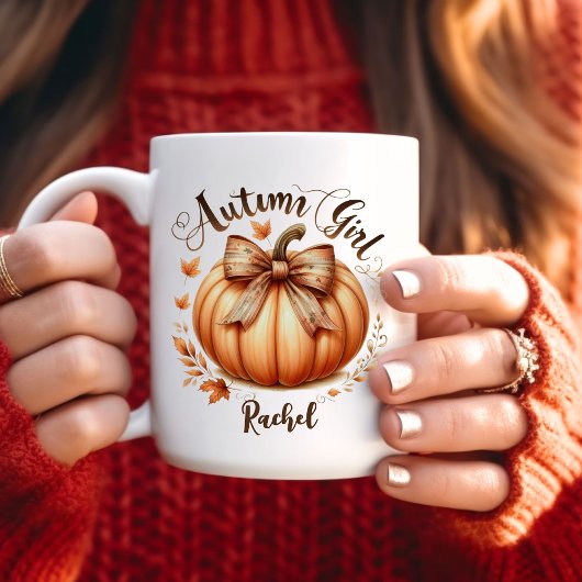 Mug fille d'automne
