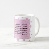 Mug Fille de caféine (Devant droit)