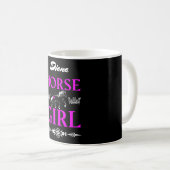 Mug Fille de cheval avec nom (Devant droit)