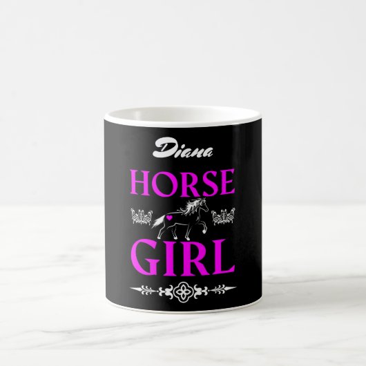 Mug Fille de cheval avec nom (Centre)