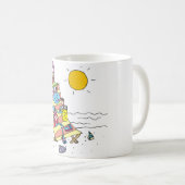 Mug Fille de chèvre sur la plage (Devant droit)