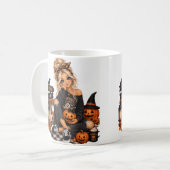Mug Fille de citrouille d'Halloween (Devant gauche)
