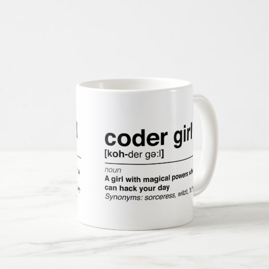 Mug Fille de codeur (Devant droit)