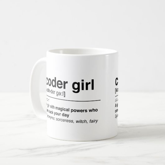 Mug Fille de codeur (Devant gauche)