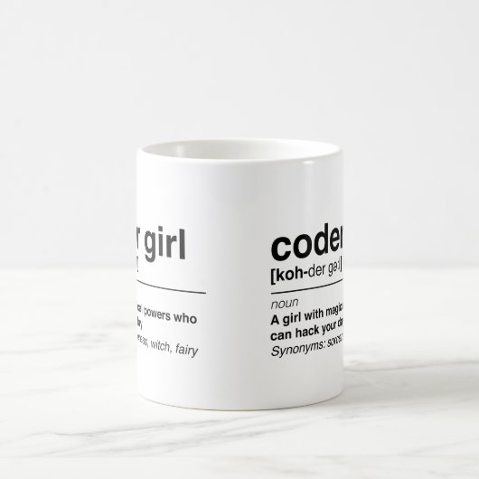 Mug Fille de codeur (Centre)