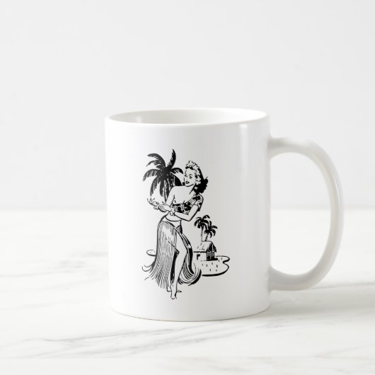 Mug Fille de danse polynésienne (Droite)