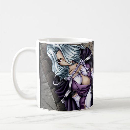 Mug Fille de guerrier d'Anime (Gauche)