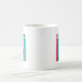 Mug Fille de hockey en bandes verticales (Centre)
