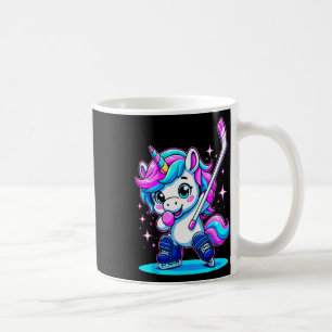 Mug Fille de hockey sur glace faisant le dab licorne
