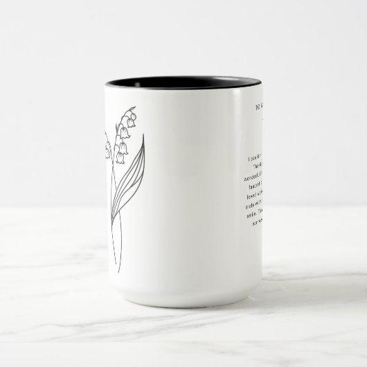 Mug Fille de la Fleur de Mai | Fleur de naissance de l (Centre)