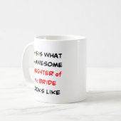 Mug fille de la mariée, génial (Devant gauche)