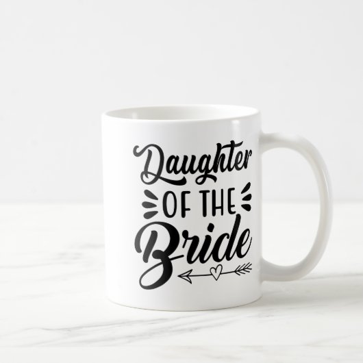 Mug Fille de la mariée mariage douche de mariage appar (Droite)