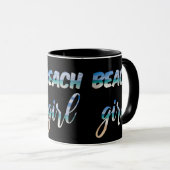 Mug Fille de la plage (Devant droit)