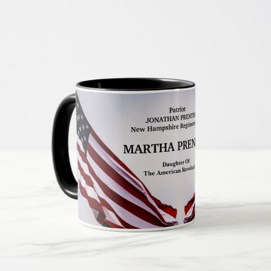 Mug Fille De La Révolution Américaine Patriotique (Devant gauche)