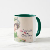 Mug Fille de la Saint Patrick, Vintage (Devant droit)