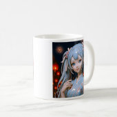 Mug Fille de manga sous les étoiles (Devant droit)
