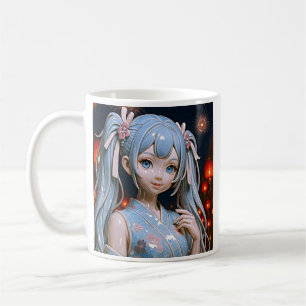 Mug Fille de manga sous les étoiles