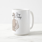 Mug Fille de mode chic Restez classe Esthétique minim (Devant droit)