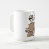 Mug Fille de mode chic Restez classe Esthétique minim (Devant gauche)