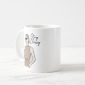 Mug Fille de mode chic Restez classe  Esthétique minim (Devant gauche)