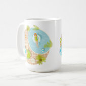 Mug Fille de piscine en bikini plage d'été (Devant gauche)