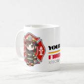 Mug Fille de pompier Kawaii - (Devant gauche)