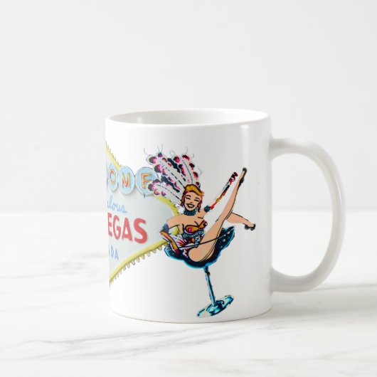 Mug Fille de scène et signe de Las Vegas (Droite)
