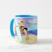 Mug Fille de surfer (Devant gauche)