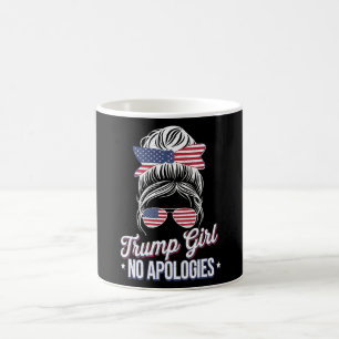 Mug Fille de Trump Sans Excuses Bun Méssé Rétro Vintag