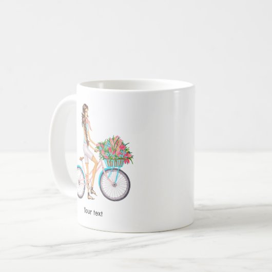 Mug Fille de vélo Springtime (Devant gauche)