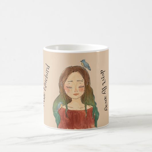 Mug Fille des Merles Bleus N'envole Pas (Centre)