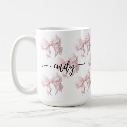 Mug Fille des vaches roses avec nom (Gauche)