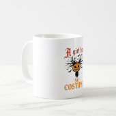 Mug Fille d'Halloween n'a pas de costume Citrouille (Devant gauche)