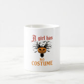 Mug Fille d'Halloween n'a pas de costume Citrouille (Centre)